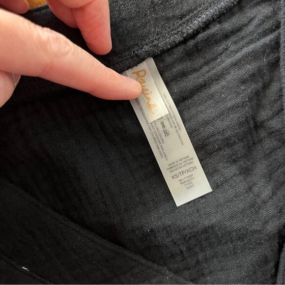 Raisins Sol Cotton Button Up Cover Up dress black - XS - Picture 9 of 11